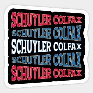 TEXT ART USA SCHUYLER COLFAX Sticker